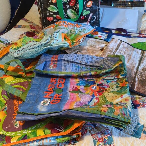 Lot of Eleven Grocery Bags Different Designs and Sizes - Picture 1 of 6